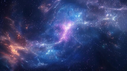 Fototapeta premium arafed image of a galaxy with a bright blue and purple star