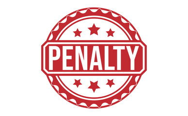 Obraz premium PENALTY rubber stamp on white background. PENALTY Stamp.