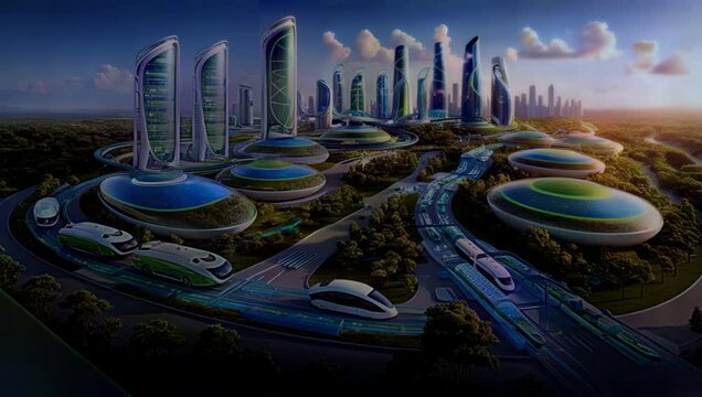 Net zero emissions policy, corporate sustainability, green business strategies 3D illustration
