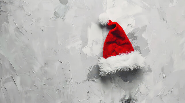 christmas card with santa hat - Powered by Adobe