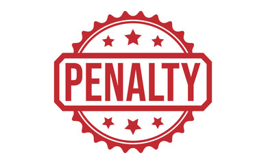 PENALTY rubber stamp on white background. PENALTY Stamp.