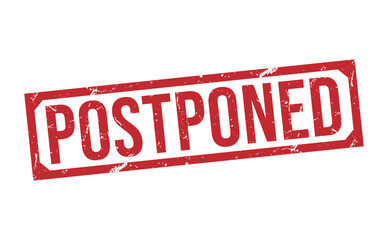 Fototapeta premium POSTPONED rubber stamp vector illustration on white background
