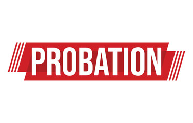 Probation banner design. Probation icon. Flat style vector illustration.