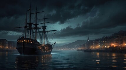 Fototapeta premium Nightfall Rendezvous