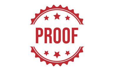 Obraz premium PROOF rubber stamp vector illustration on white background