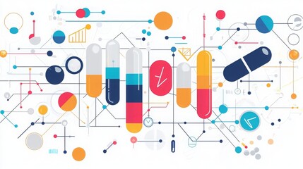 Colorful Infographic on Pharmacology Concepts