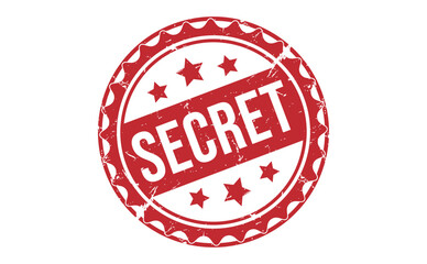 SECRET rubber stamp on white background. SECRET Stamp.