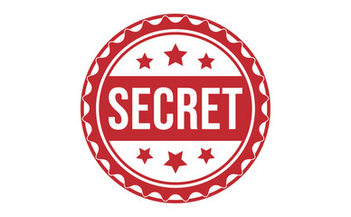 SECRET rubber stamp on white background. SECRET Stamp.