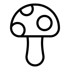 Mushroom icon. Vector line icon