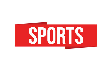 Vector illustration modern SPORTS banner, Isolated web element.
