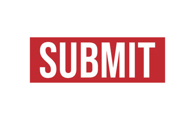 SUBMIT Red rubber stamp on white background. SUBMIT stamp sign. SUBMIT stamp.