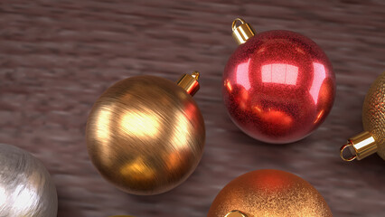 The Christmas decor Background for Holiday concept 3d rendering.