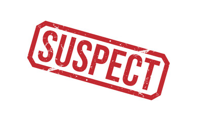 SUSPECT red rubber stamp vector design.