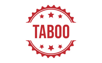TABOO rubber stamp vector illustration on white background