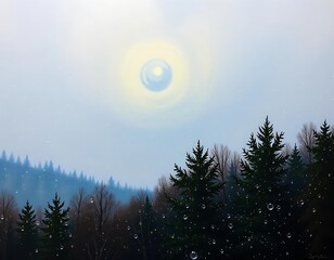 moon over the forest