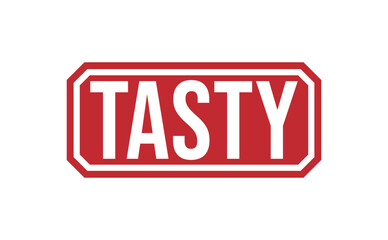TASTY rubber stamp vector illustration on white background