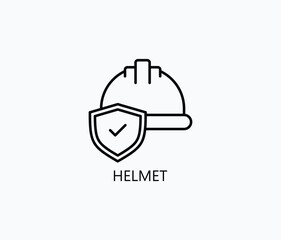 Helmet Vector, Icon Or Logo Sign Symbol Illustration 