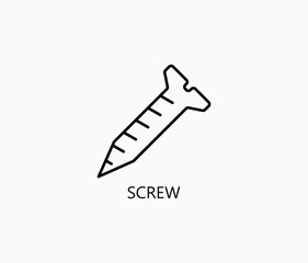 Screw Vector, Icon Or Logo Sign Symbol Illustration 