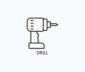Drill Vector, Icon Or Logo Sign Symbol Illustration 
