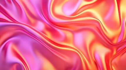 Obraz premium Abstract Pink And Orange Silk Drapery Swirls