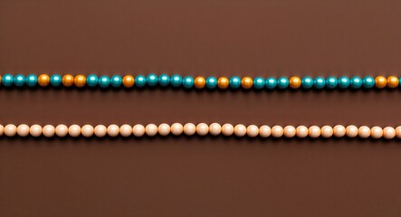 String of Beads on Brown background design