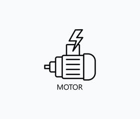 Motor Vector, Icon Or Logo Sign Symbol Illustration 
