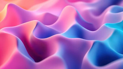 Obraz premium Abstract Colorful Waves Digital Art