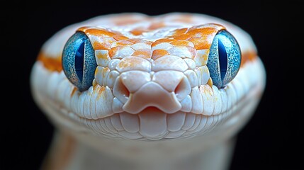 Captivating Closeup of a Colorful Snake with Bright Eyes