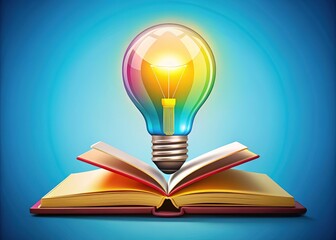 Flat Design Book Lightbulb Icon Idea - Rule of Thirds