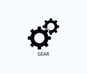 Gear Vector, Icon Or Logo Sign Symbol Illustration