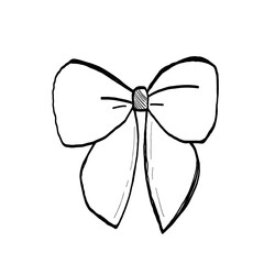 Illustration of Decorative Bow and Ribbon
