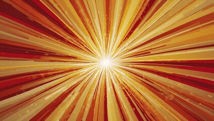 Obraz premium Bright Abstract Sunburst Background in Vibrant Yellows, Oranges, and Reds with Radial Symmetry