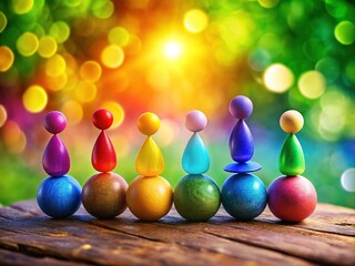 Naklejka premium Unity in Diversity Minimalist Bokeh Photo