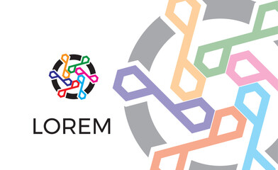 The community logo is a wheel with a black circle framing six objects in various colors