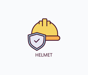 Helmet Vector, Icon Or Logo Sign Symbol Illustration 
