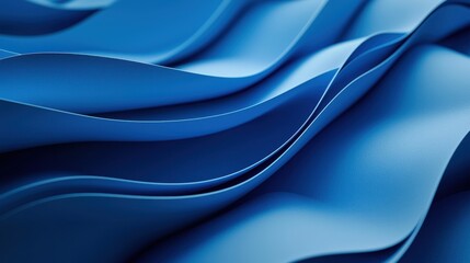 Obraz premium Abstract Blue Waves Smooth Surface Design