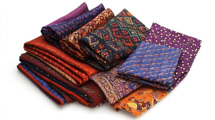 Vibrant Collection of Colorful Textiles and Fabrics for Design Use