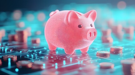 Investment strategies for financial growth digital landscape infographic virtual environment elevated view personal finance tips