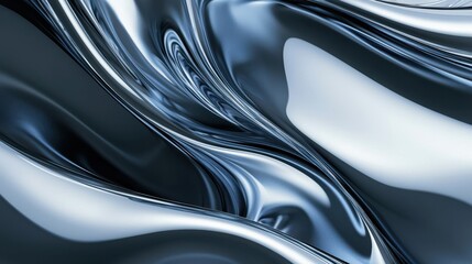 Obraz premium Abstract Liquid Metal Swirling Design Texture