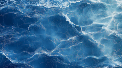 Fototapeta premium Deep blue ocean waves creating a natural aquatic background