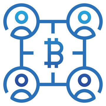blue bitcoin network people connection clip art preview