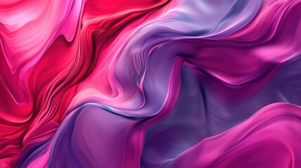 Obraz premium Abstract Pink Purple Swirling Fluid Paint Design