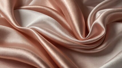 AI GENERATE background, A flowing silk fabric with gradients transitioning between rose gold and white