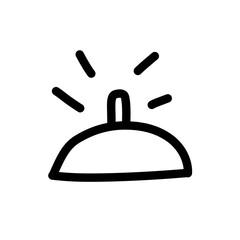 Obraz premium simple line icon of a bell in black colors