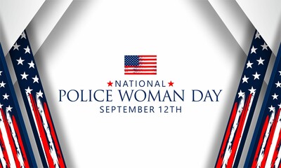 National Police Woman Day banner vector design