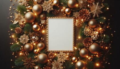 Golden Star Holiday Card Mockup