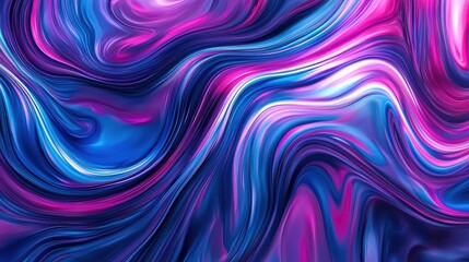 Obraz premium Abstract Swirling Blue and Pink Liquid Color Waves