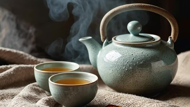 Chinese teapot and cups