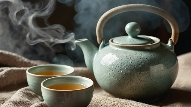 Chinese teapot and cups