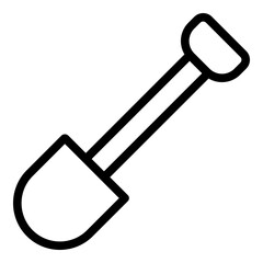 Shovel icon. Vector line icon